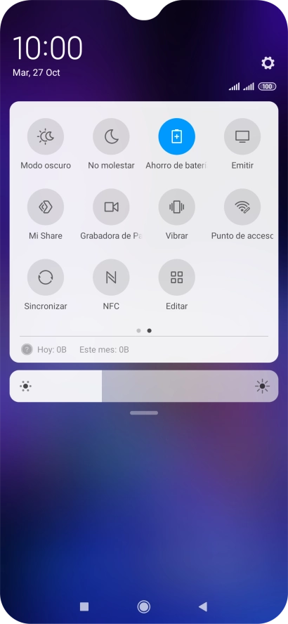 Pulsa la tecla de inicio para terminar y regresar a la pantalla de inicio.
