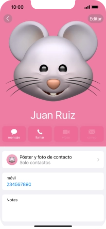 Desliza el dedo hacia arriba desde la parte inferior de la pantalla para terminar y volver a la pantalla de inicio.