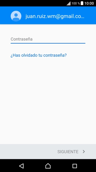Pulsa en el campo de escritura e introduce la contraseña de tu cuenta de Google.