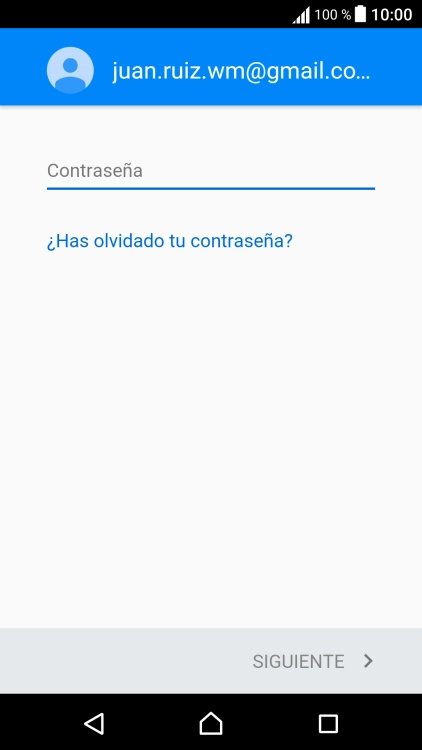 Pulsa en el campo de escritura e introduce la contraseña de tu cuenta de Google.