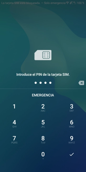 Si lo solicita el teléfono, introduce el código PIN y pulsa el icono de aceptar.