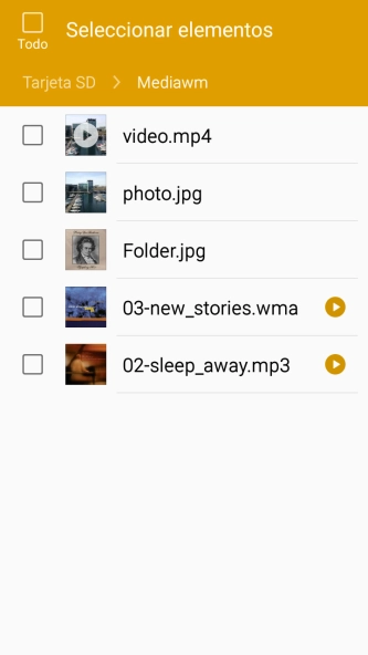 Pulsa el archivo deseado.