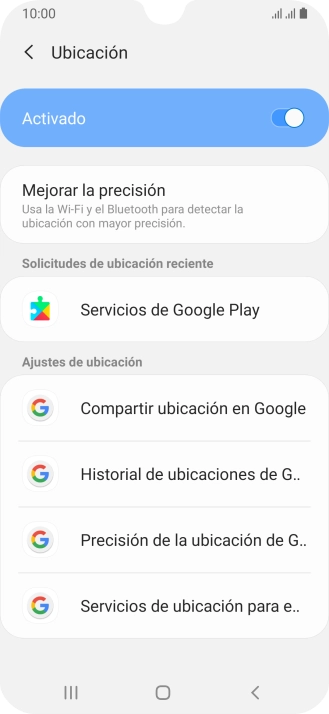 Pulsa Precisión de la ubicación de G...