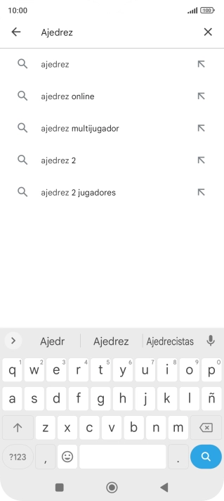 Introduce el nombre del tema o de la app y pulsa el icono de búsqueda.