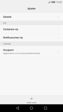 Pulsa la cuenta de correo electrónico deseada.