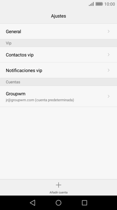 Pulsa la cuenta de correo electrónico deseada.