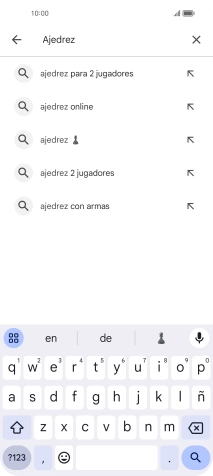 Introduce el nombre del tema o de la app y pulsa el icono de búsqueda.