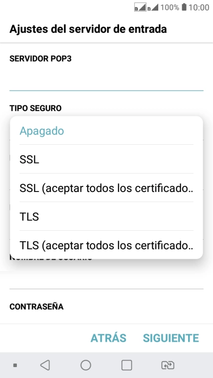 Pulsa Apagado para desactivar la función.