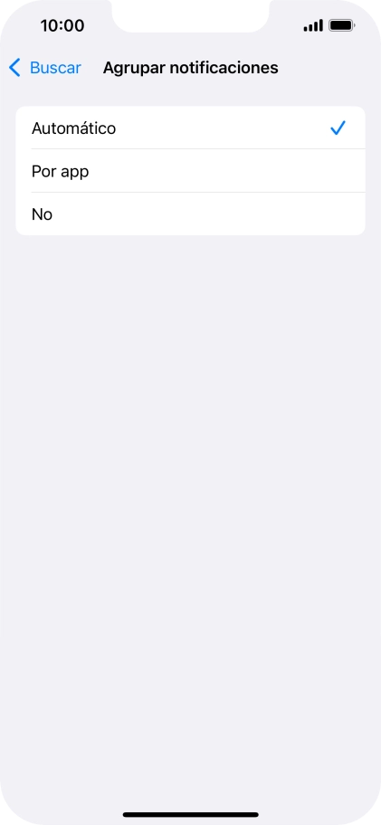 Pulsa el ajuste deseado.