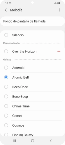 Pulsa el icono de añadir timbre de llamada.