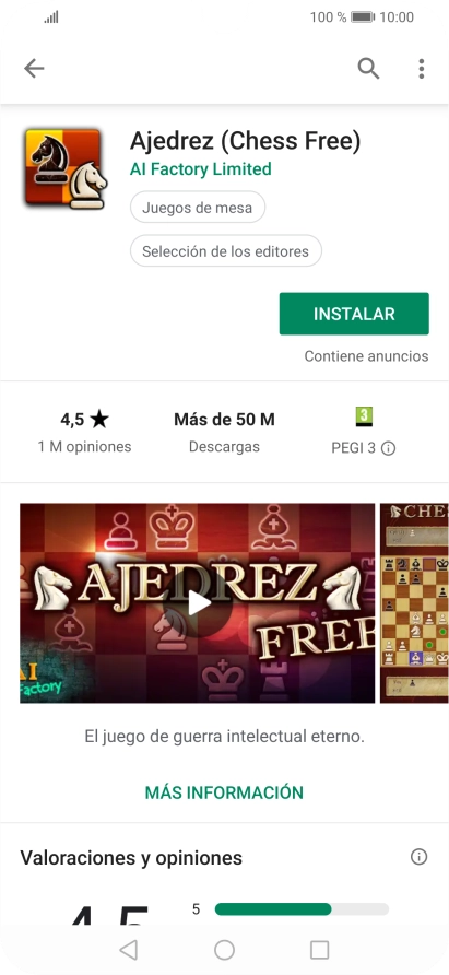 Pulsa INSTALAR y sigue las indicaciones de la pantalla para instalar la app.