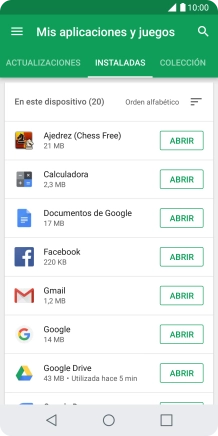 Pulsa la app deseada.
