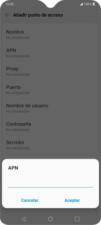 Introduce airtelwap.es y pulsa Aceptar.
