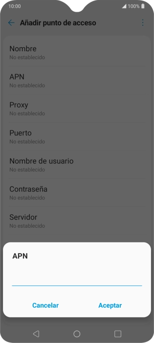 Introduce airtelwap.es y pulsa Aceptar.