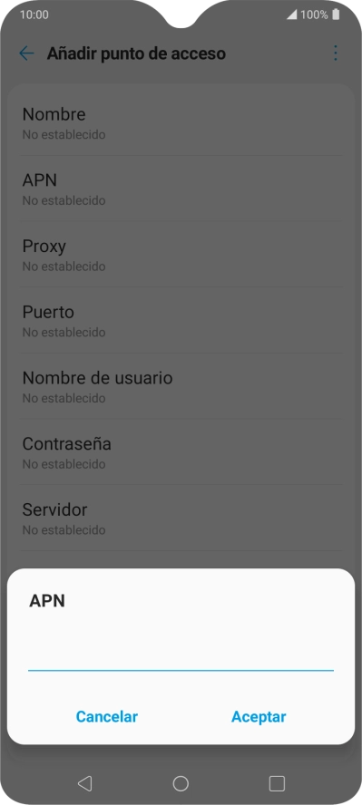 Introduce airtelwap.es y pulsa Aceptar.