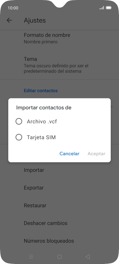 Pulsa Tarjeta SIM.