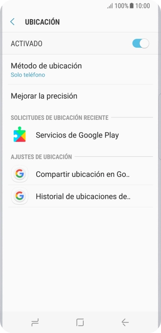 Pulsa Método de ubicación.