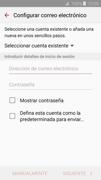 Pulsa Dirección de correo electrónico e introduce tu dirección de correo electrónico.