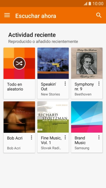 Desliza el dedo hacia la derecha desde la parte izquierda de la pantalla.