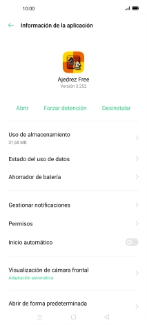 Pulsa Uso de almacenamiento.