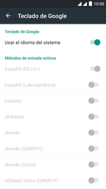 Pulsa el indicador junto a 