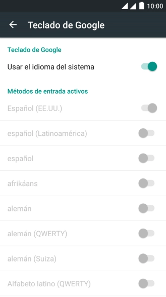 Pulsa el indicador junto a 