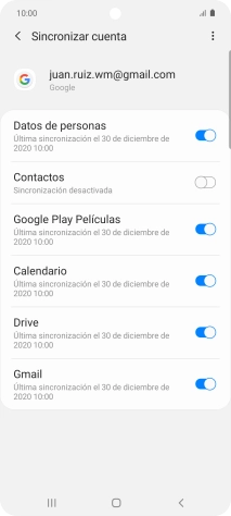 Pulsa el indicador junto a 