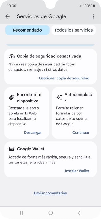 Pulsa Encontrar mi dispositivo.