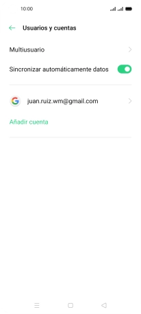 Pulsa la cuenta deseada.