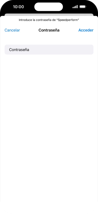 Introduce la contraseña de la red wifi y pulsa Acceder.