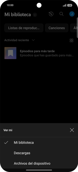 Pulsa una categoría y desplázate al archivo de música deseado.