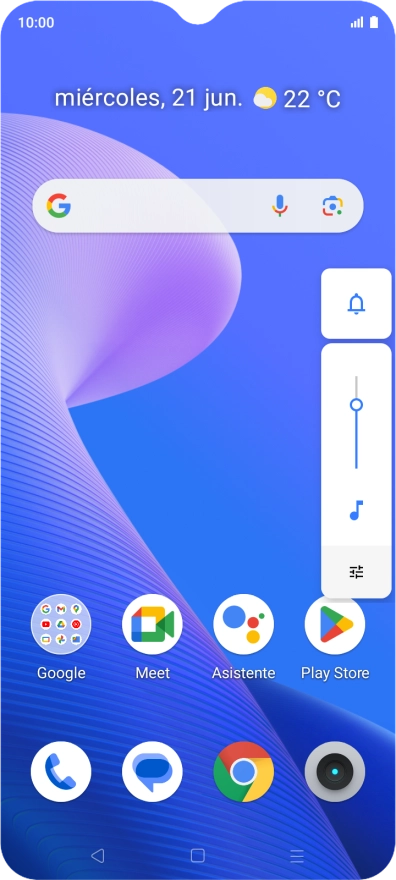 Pulsa el icono de modo de sonido las veces que sean necesarias para activar o desactivar el modo silencioso.