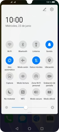 Pulsa Datos móviles para activar o desactivar la función.