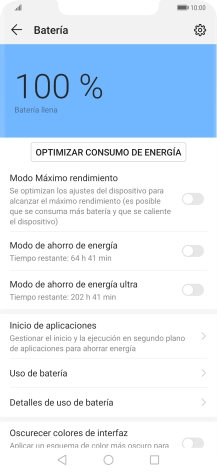 Pulsa el indicador junto al ajuste deseado para activar la función.