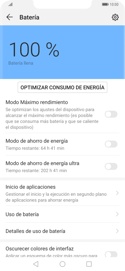Pulsa el indicador junto al ajuste deseado para activar la función.