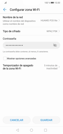 Pulsa Nombre de la red.