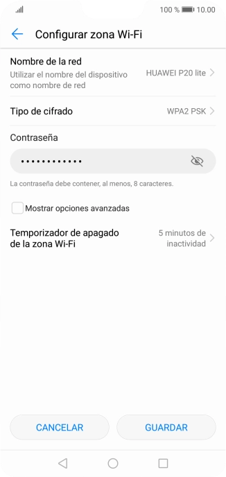 Pulsa Nombre de la red.