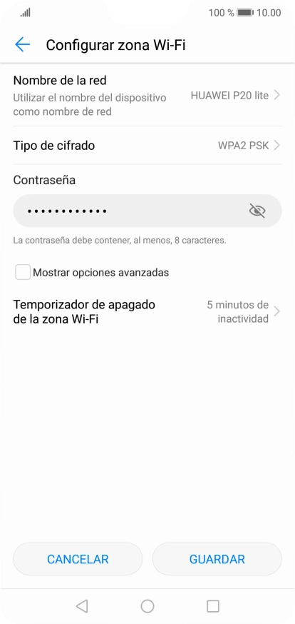 Pulsa Nombre de la red.