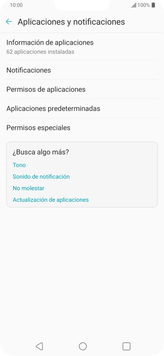 Pulsa Información de aplicaciones.