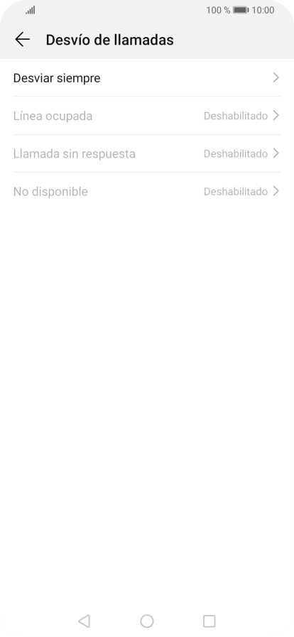 Pulsa el tipo de desvío deseado.