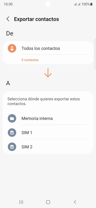 Pulsa la tarjeta SIM deseada.