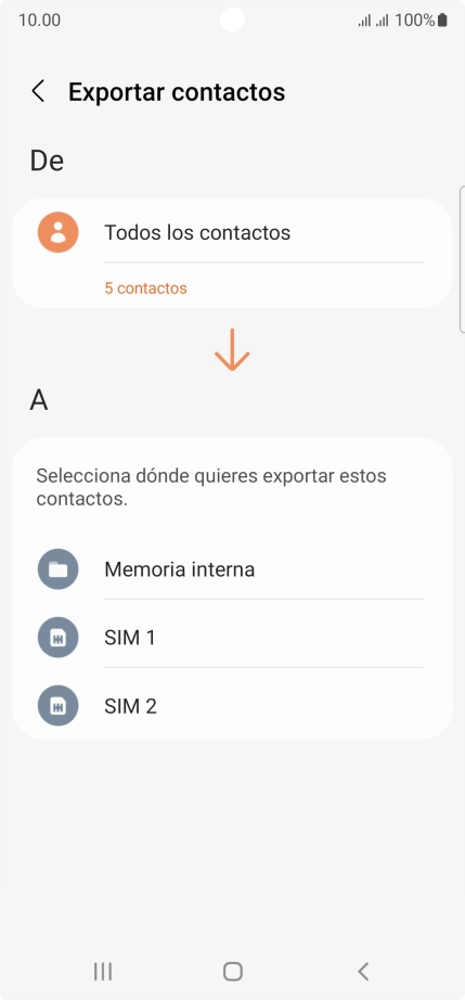 Pulsa la tarjeta SIM deseada.