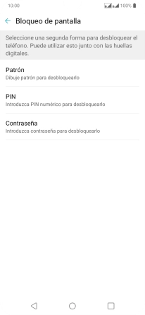 Pulsa el código de seguridad deseado.