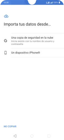 Pulsa la opción deseada y sigue las indicaciones de la pantalla para transferir contenido desde el otro teléfono y finalizar la activación de tu teléfono.