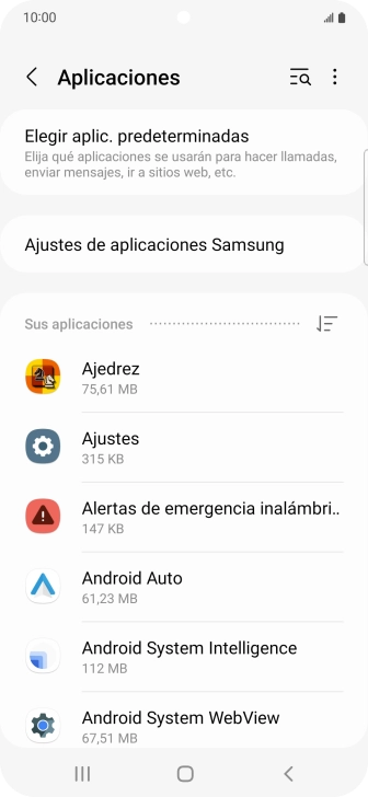 Pulsa la app deseada.