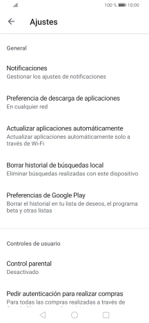 Pulsa Actualizar aplicaciones automáticamente..