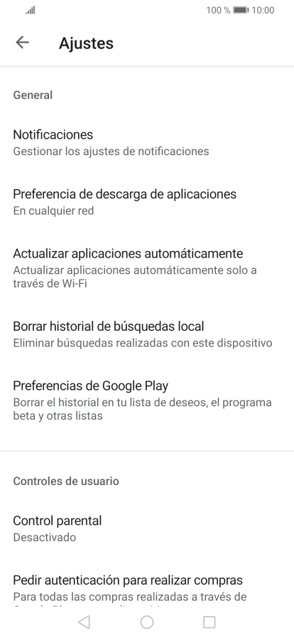 Pulsa Actualizar aplicaciones automáticamente..
