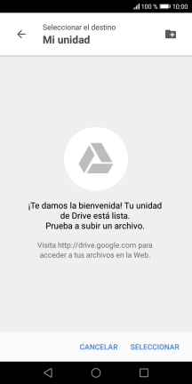 Si deseas crear una nueva carpeta, pulsa el icono de nueva carpeta y sigue las indicaciones de la pantalla para crearla.