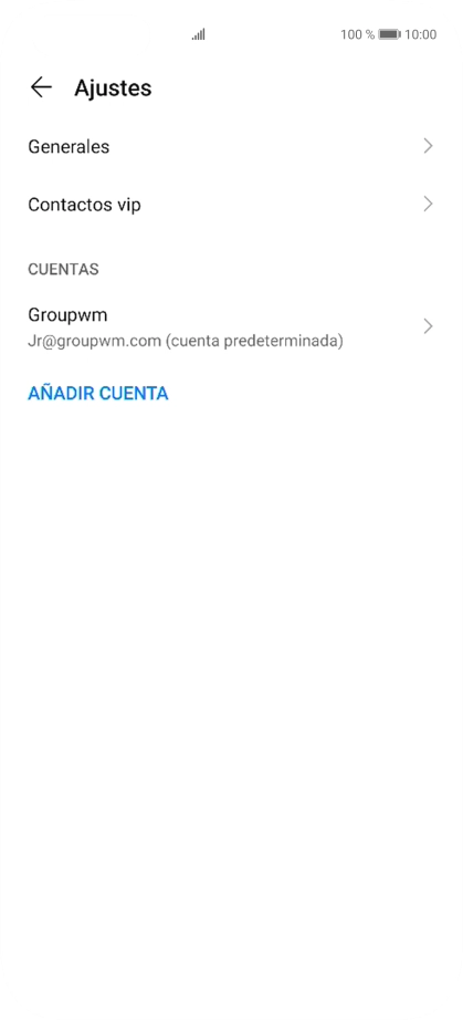Pulsa la cuenta de correo electrónico deseada.