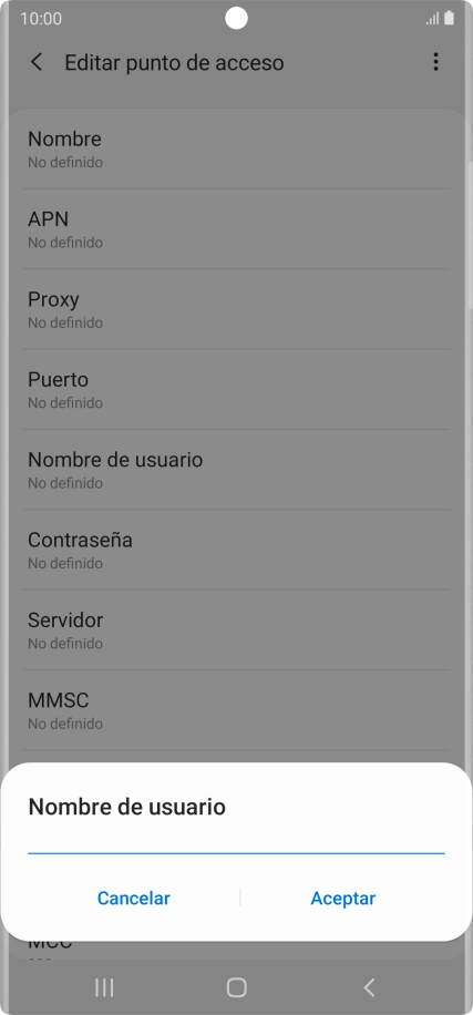 Introduce wap@wap y pulsa Aceptar.